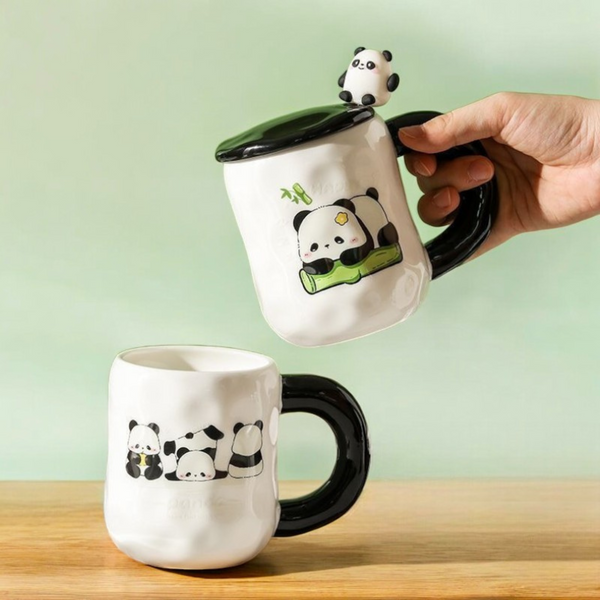 Handmade Panda Mug, Ceramic Coffee Mug for Animal Lovers